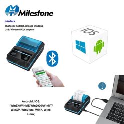 Impresora térmica Portátil de recibos Bluetooth Milestone MHT-P5801 58mm